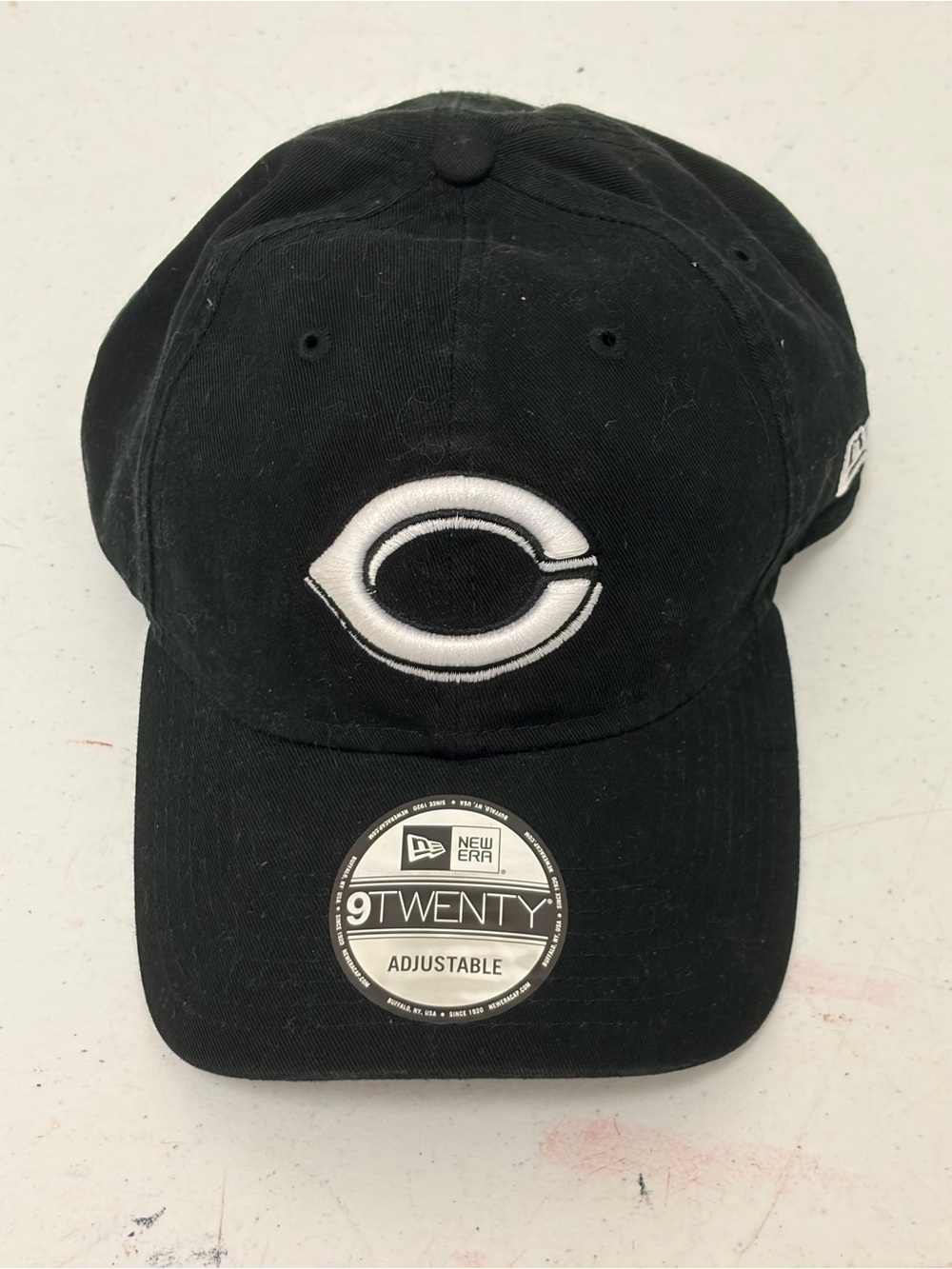 MLB Cincinnati Black Cap with White 'C' Emblem